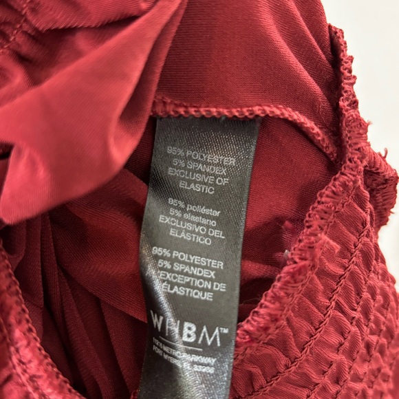 WHBM Women's High Neck Maroon Peplum Top size Small - Picture 5 of 5